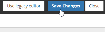 click save changes