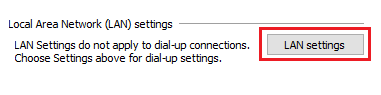 LAN settings