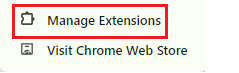 Manage Extensions