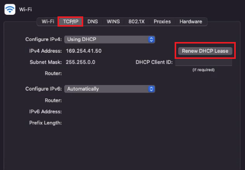Renew DHCP Lease